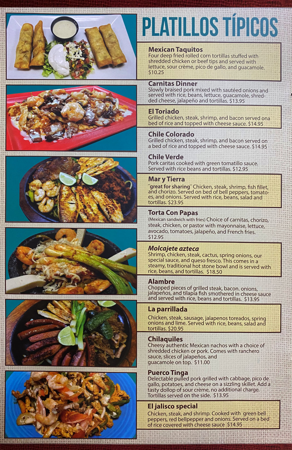 El Jarochito Mexican Restaurant menu image